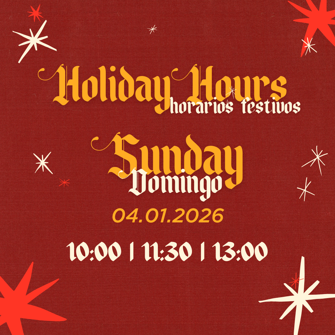 Sunday - Domingo 04.01.2026 / 10:00-11:30-13:00
